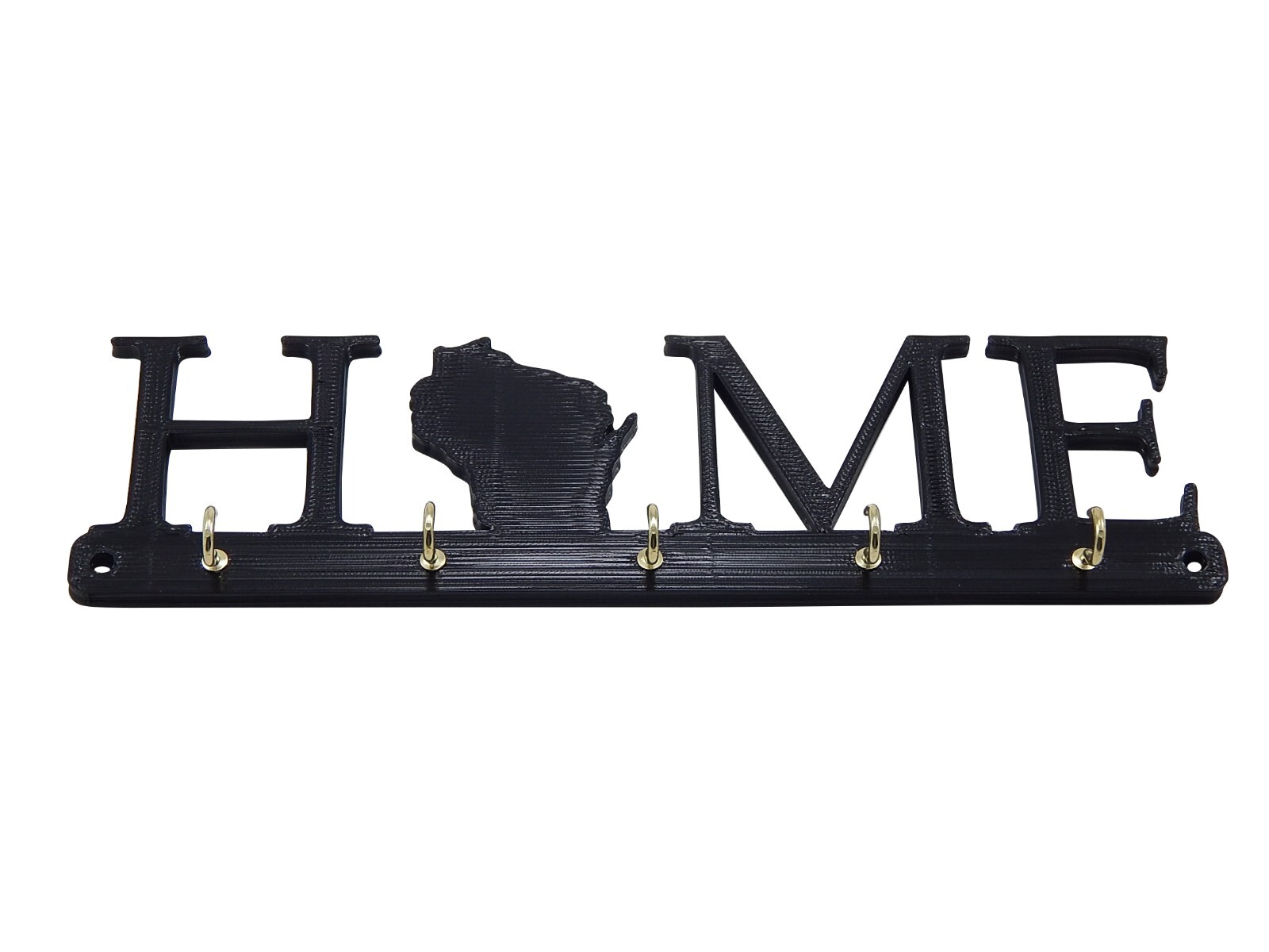 Wisconsin Home State Shape Key Holder Hanger Rack Housewarming Wall Decor Gift
