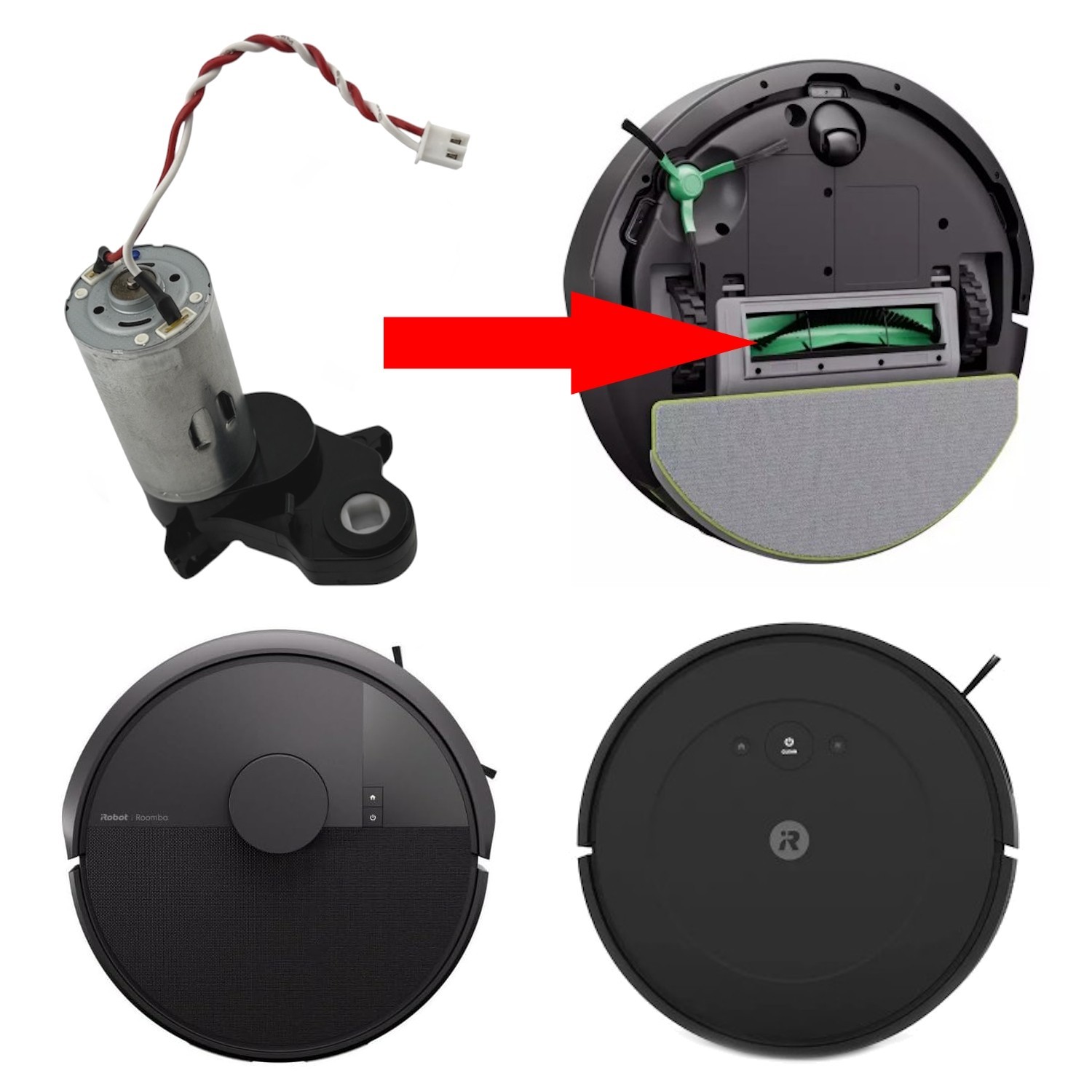 New OEM iRobot Roomba Essential 1010, 1020 Vacuum Main Roller Brush Motor Unit