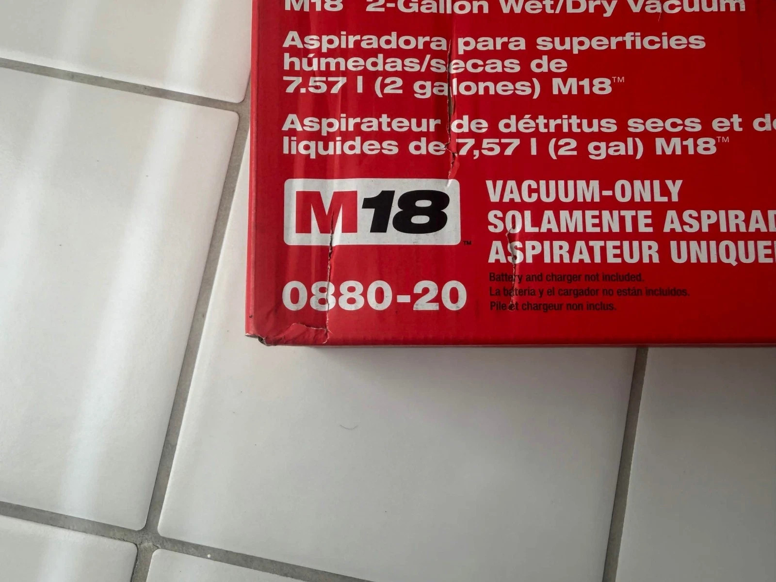 Milwaukee M18 Wet/Dry Vacuum 2 Gallon Cordless Hepa 18V 0880-20 ~ FREE SHIPPING!