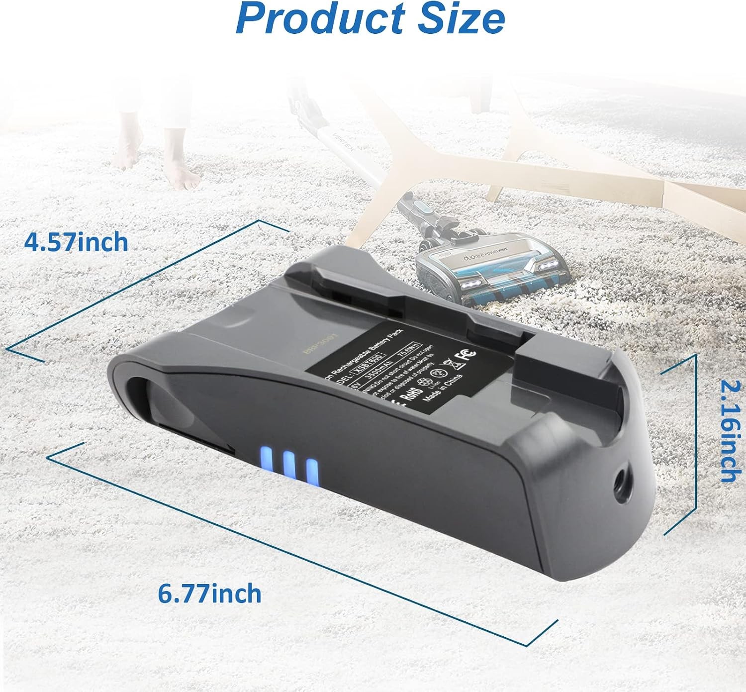 XSBT620 Vacuum Replacement Battery for Shark IZ362H IZ363HT IZ163H IZ162H