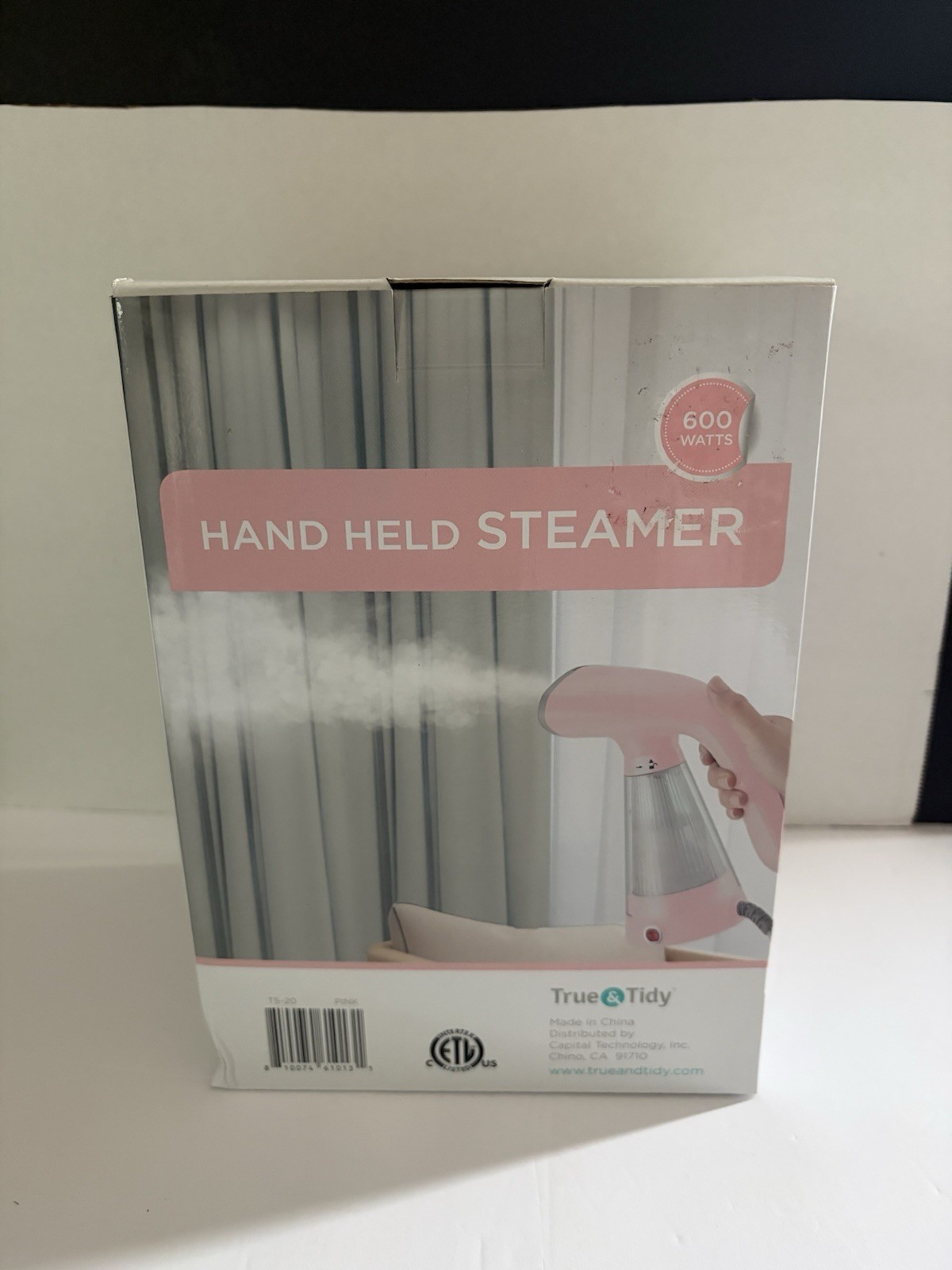 True & Tidy HandHeld Steamer TS-20 Stainless Steel Nozzle+Fabric Brush 600 Watts