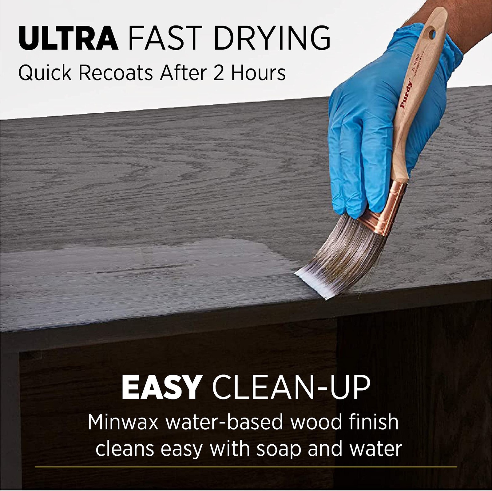 1/2 pt Minwax 24444 Clear Polycrylic Water-Based Protective Finish Semi-Gloss