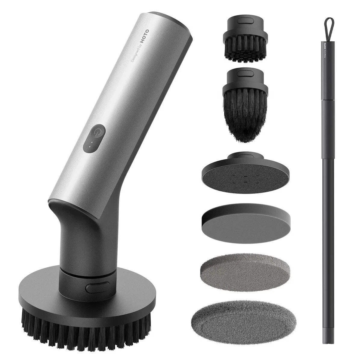 HOTO Cordless Spin Scrubber 2.5Nm Torque 6 Brush Heads IPX7 Waterproof