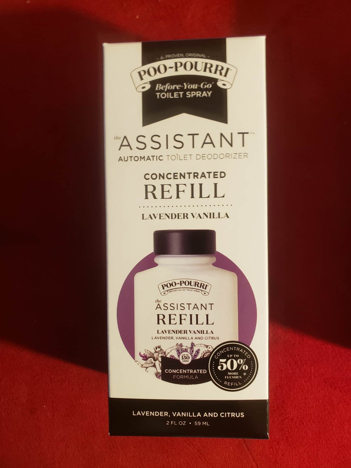 Poo-Pourri 5 Pack 750 Uses! Assistant Refill Lavender Vanilla 2 fl Oz. NEW LOOK