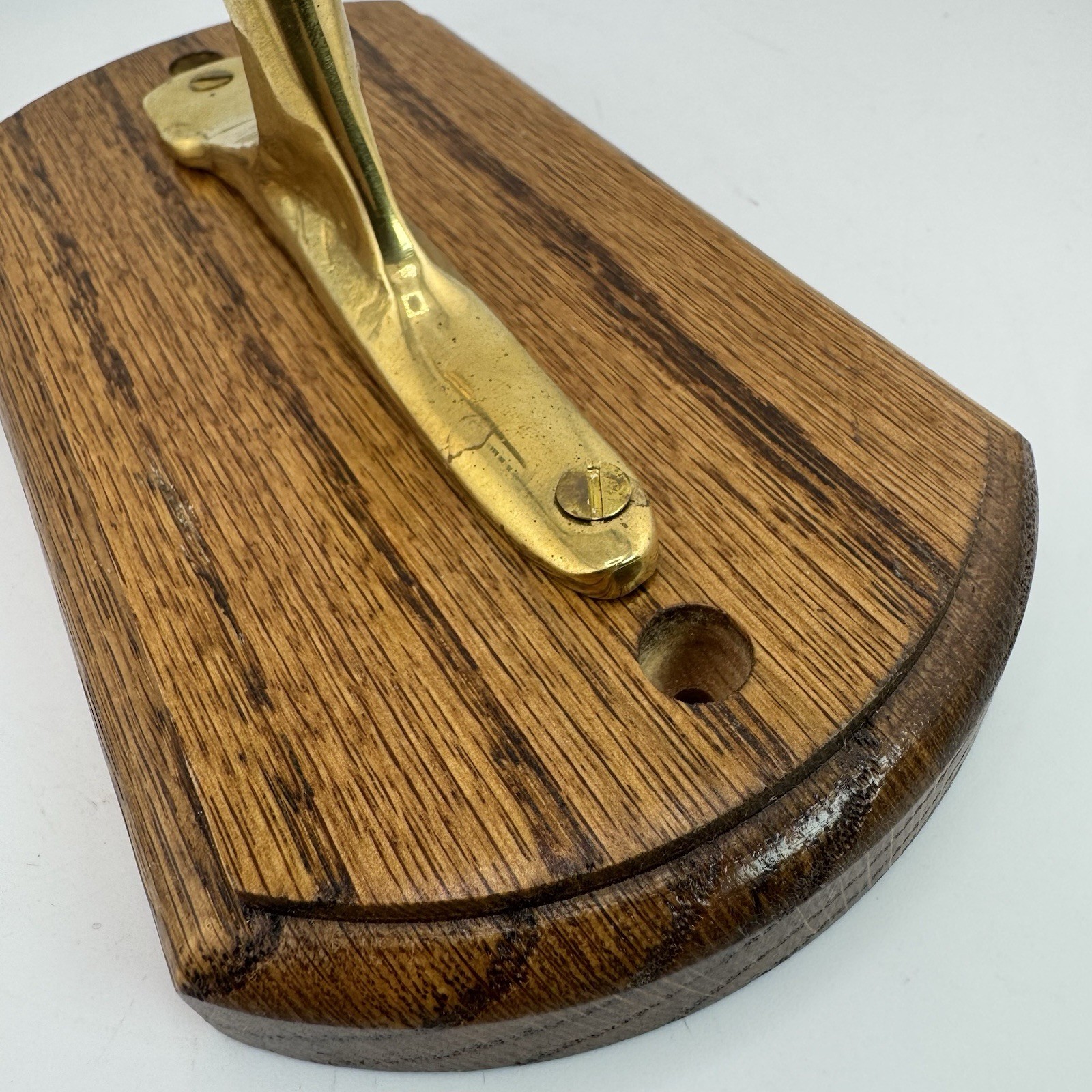 Vintage Solid Brass Mid-Century Modern Wall Mount Duck / Goose Coat / Hat Hook