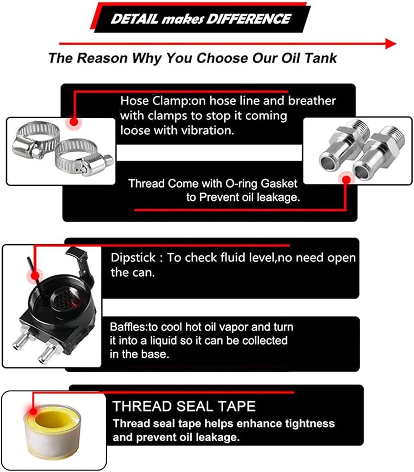 Oil Catch Can Mounting Bracket, Black, 1.1″W x 5″L x 3″H, Anodized, For 2 & 3 Po