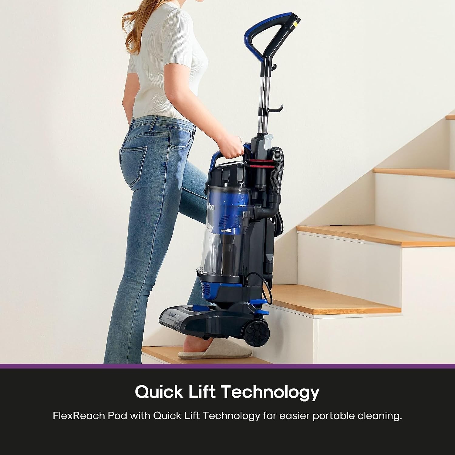 Lightweight Powerful Upright Vacuum Cleaner for Carpet and Hard Floor, PowerS…