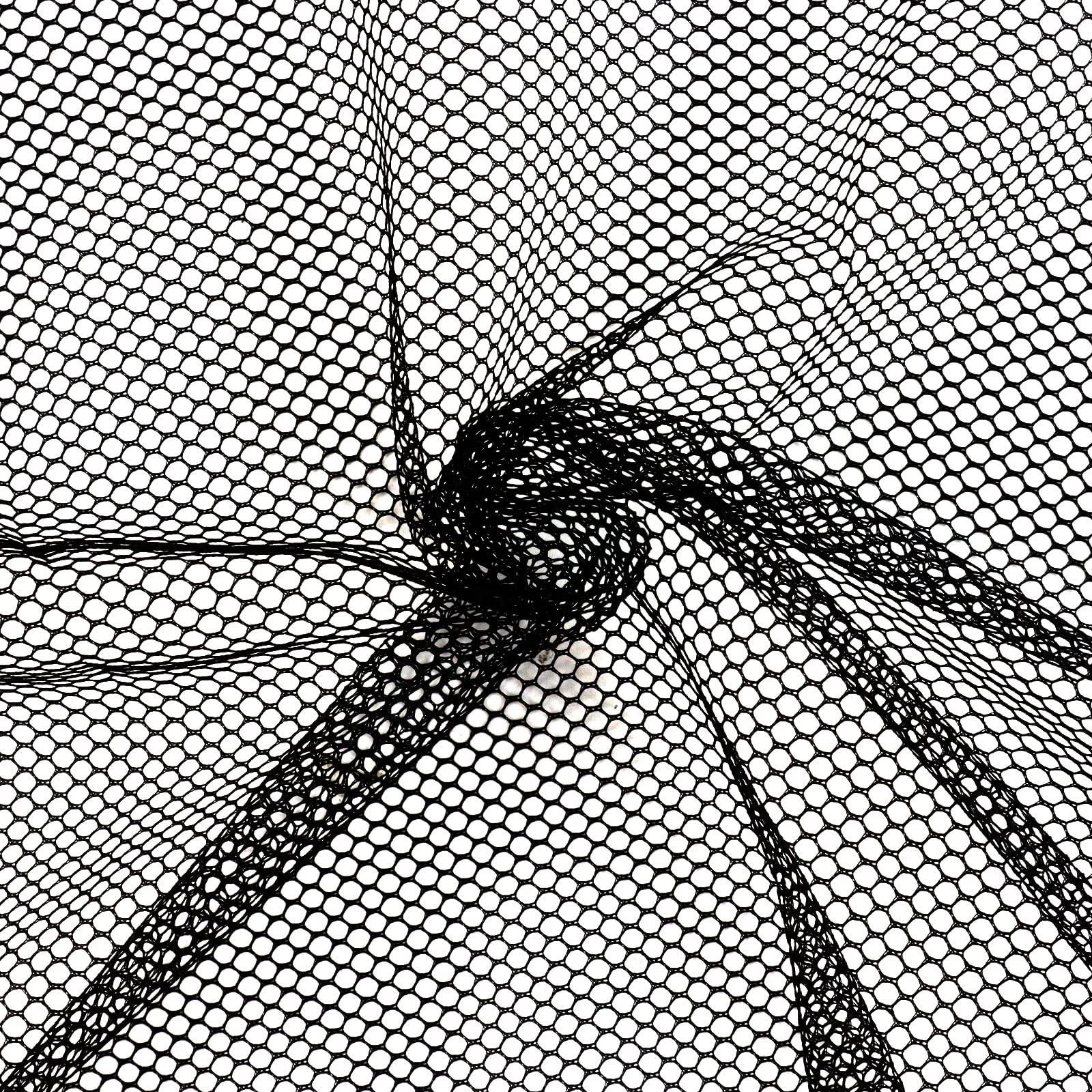 Black Mesh Fabric 62 X 59 Inch Soft Mesh Netting Slightly Stretchy For Shopping