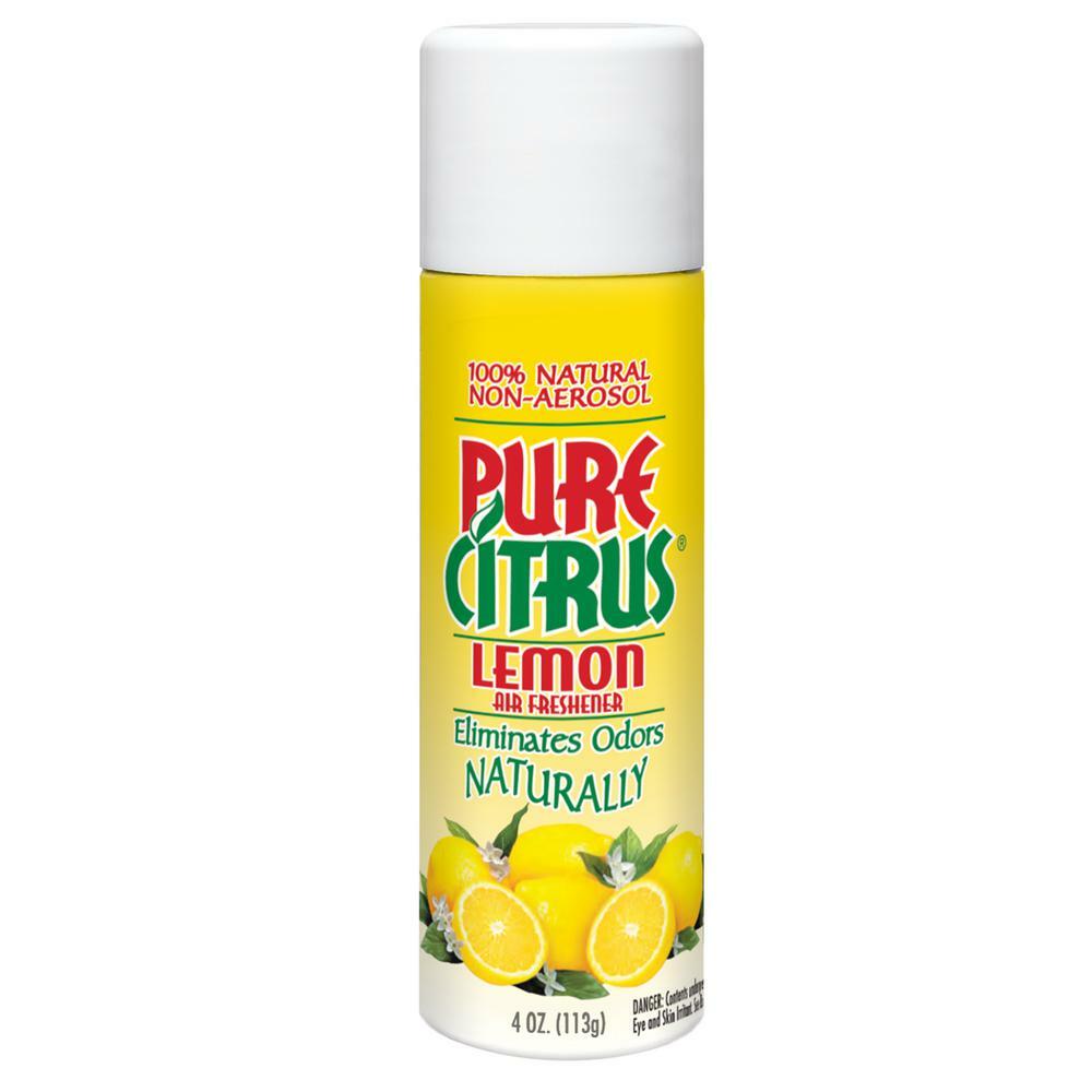 Pure Citrus Spray 4 Oz. Car Air Freshener, Lemon (6-Pack)