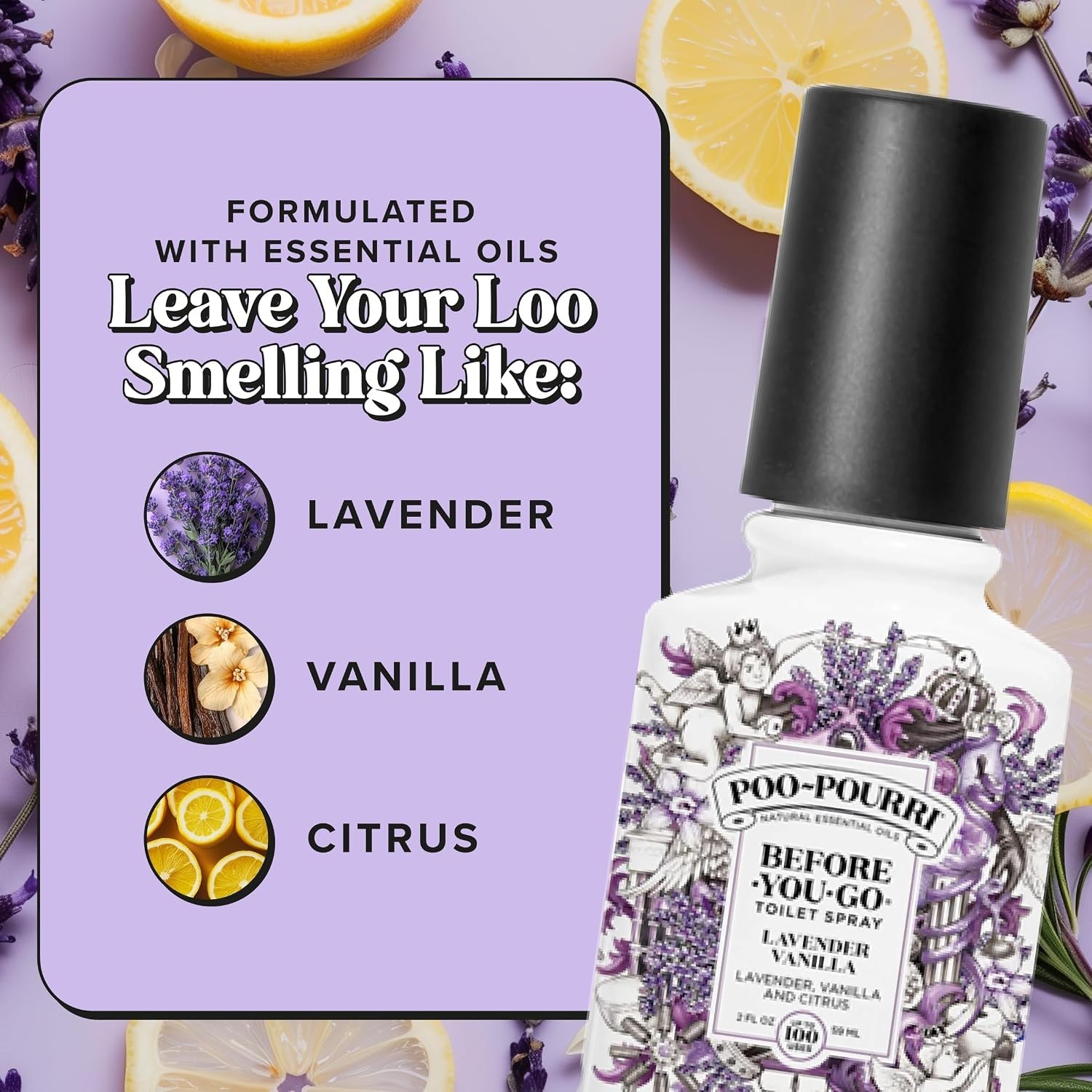 Lavender Vanilla Toilet Spray by Poo~Pourri – Eco-Friendly Odor Control 2 Fl Oz