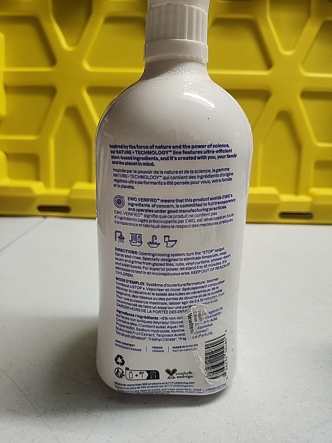 ATTITUDE Bathroom Cleaner, EWG Verified, Plant- and 27.1 Fl Oz (Pack of 1)