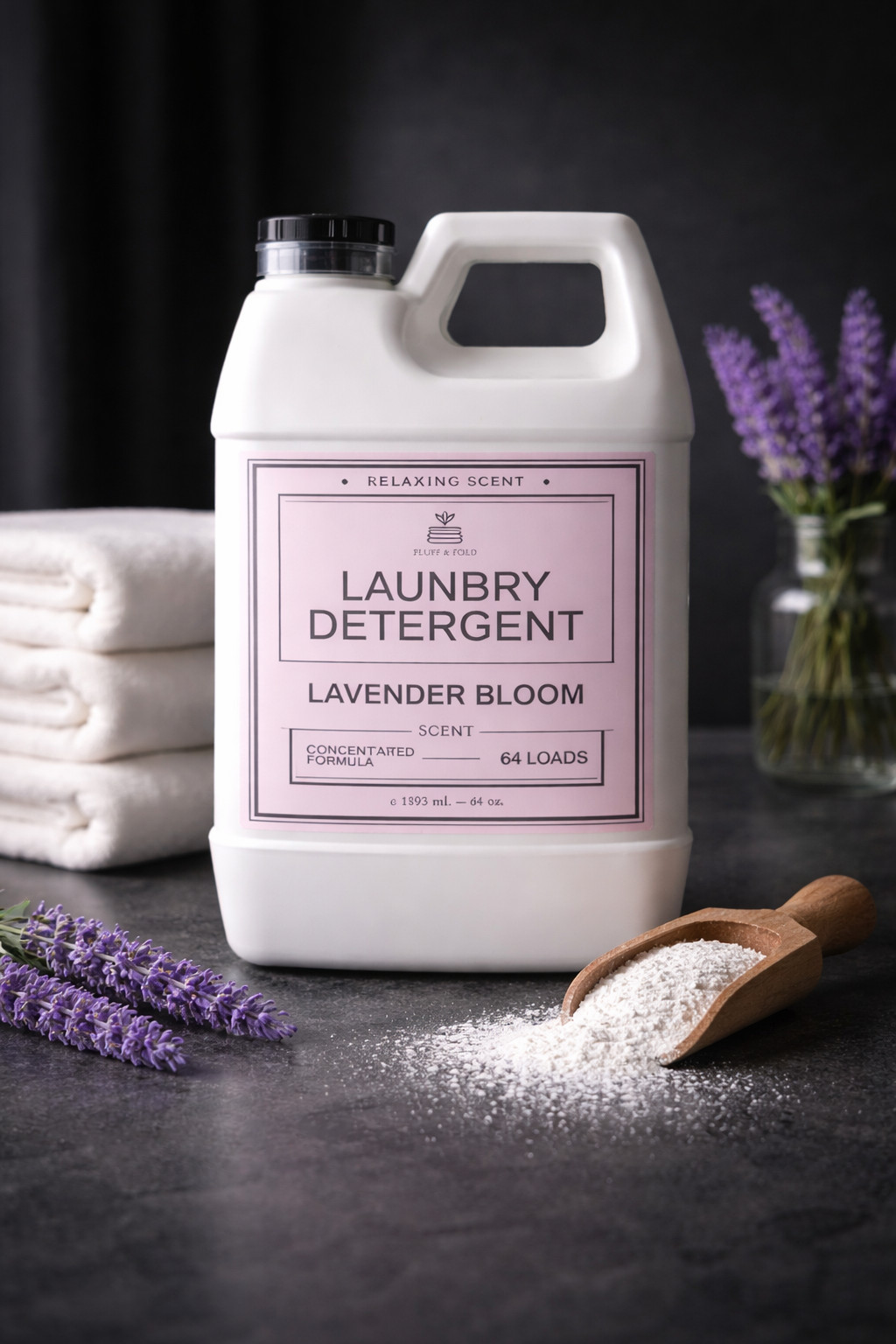 Home & Body Company Lavender Bloom Laundry Detergent 64 Loads Premium Scent Stai