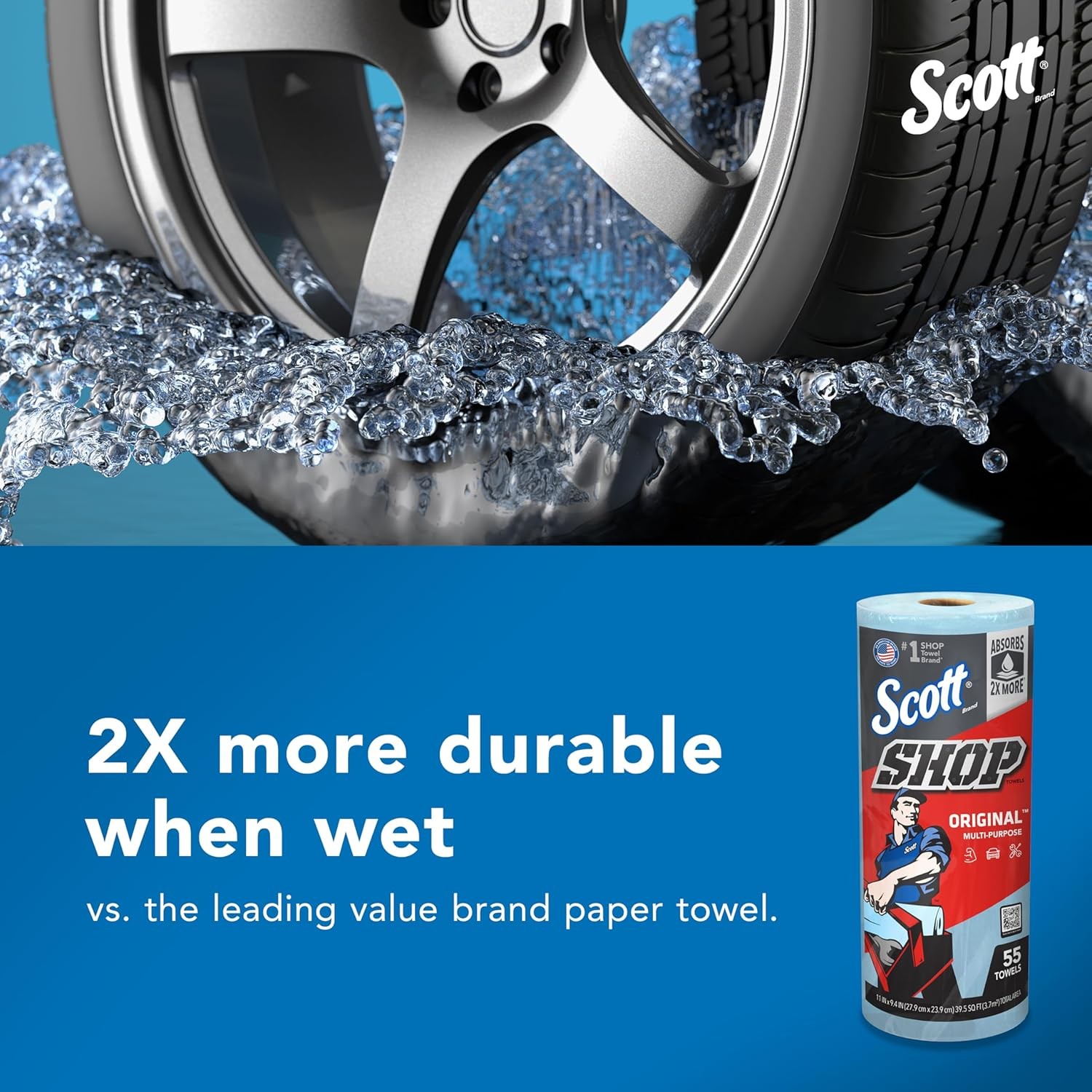 Blue Shop Towels Scott Kimberly-Clark Professional 75130KC Paper Towels