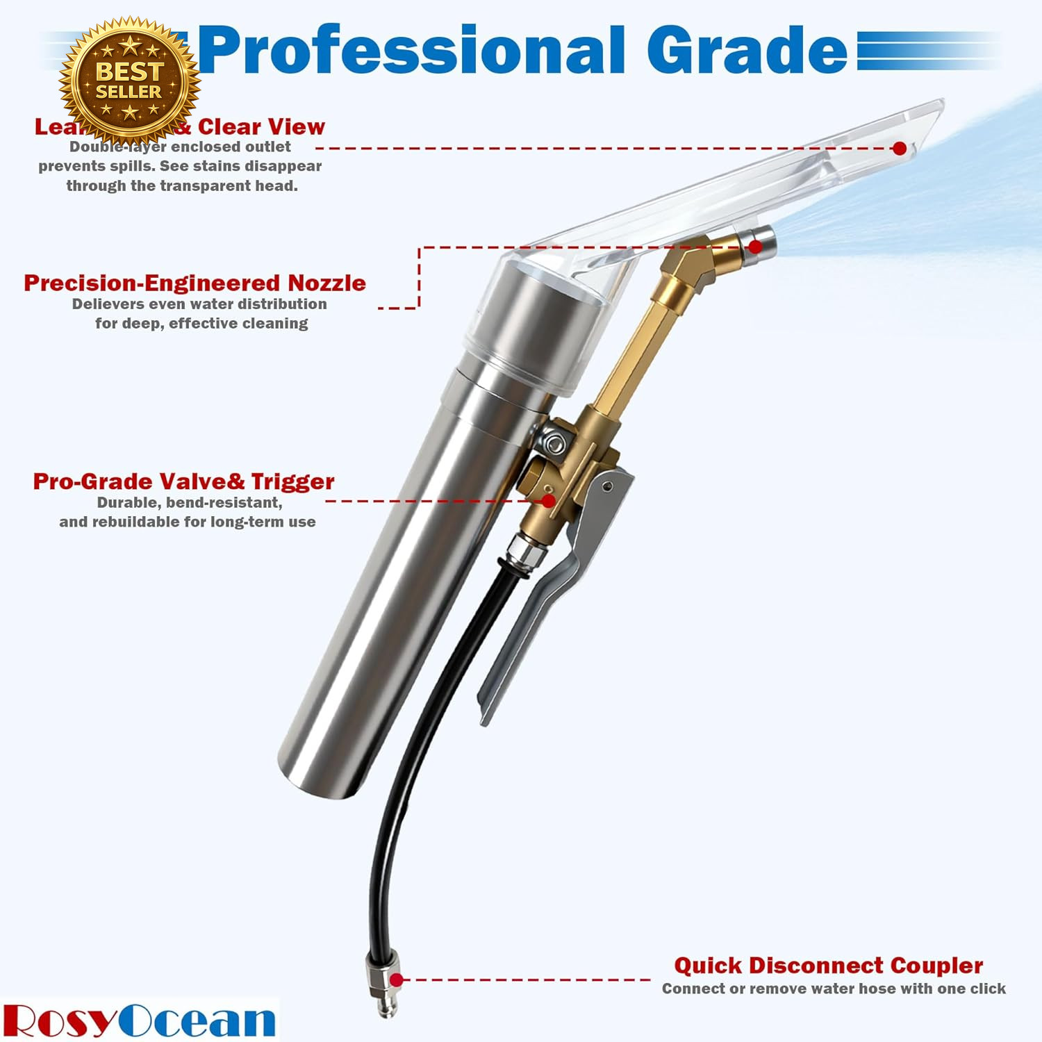 Shop Vac Extractor Kit Carpet Cleaner Attachment Universal Detailing Wand Hose