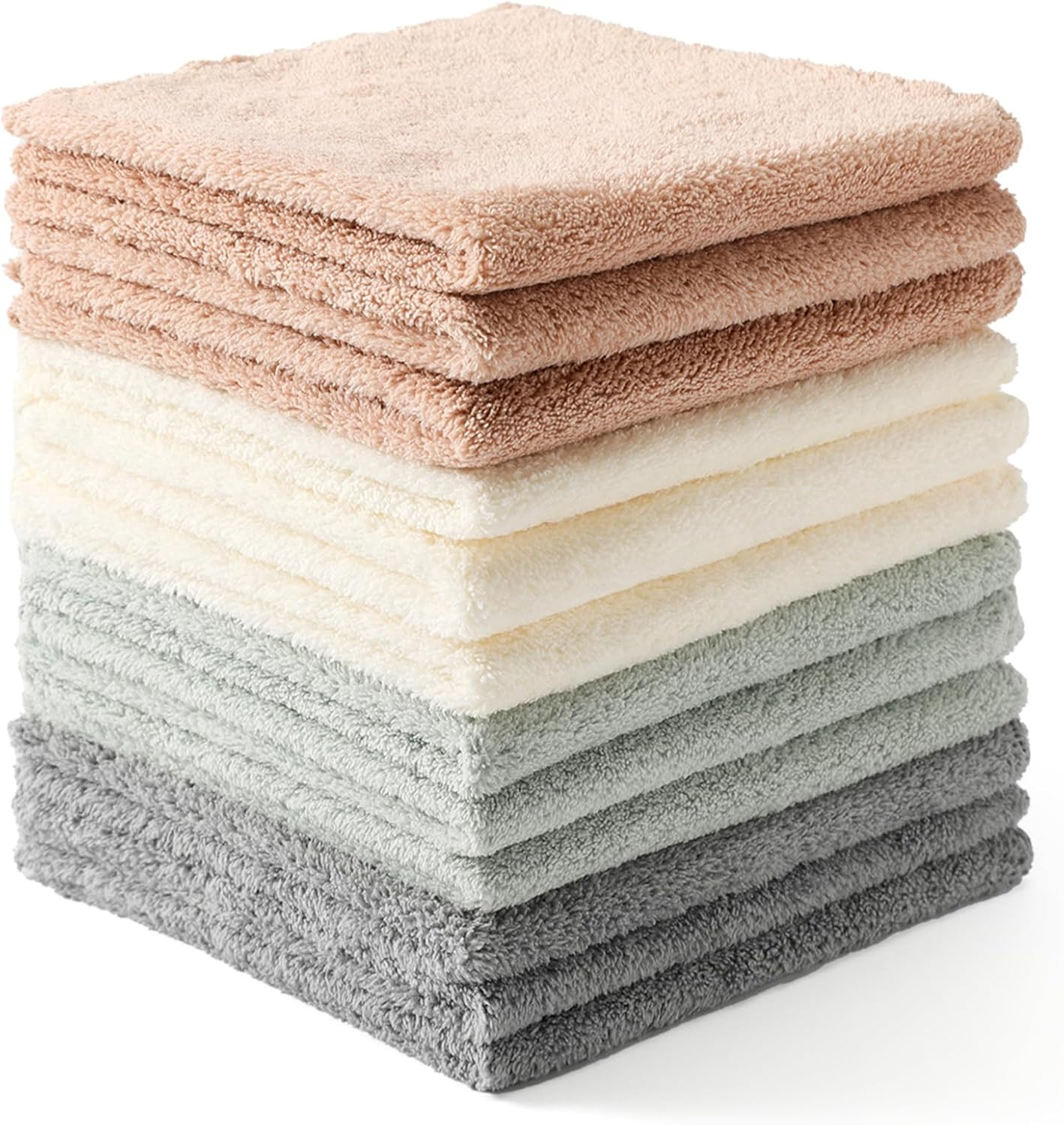 12 Pack Cleaning Cloth,Ultra Soft Absorbent Quick Drying Microfiber Cleaning Rag