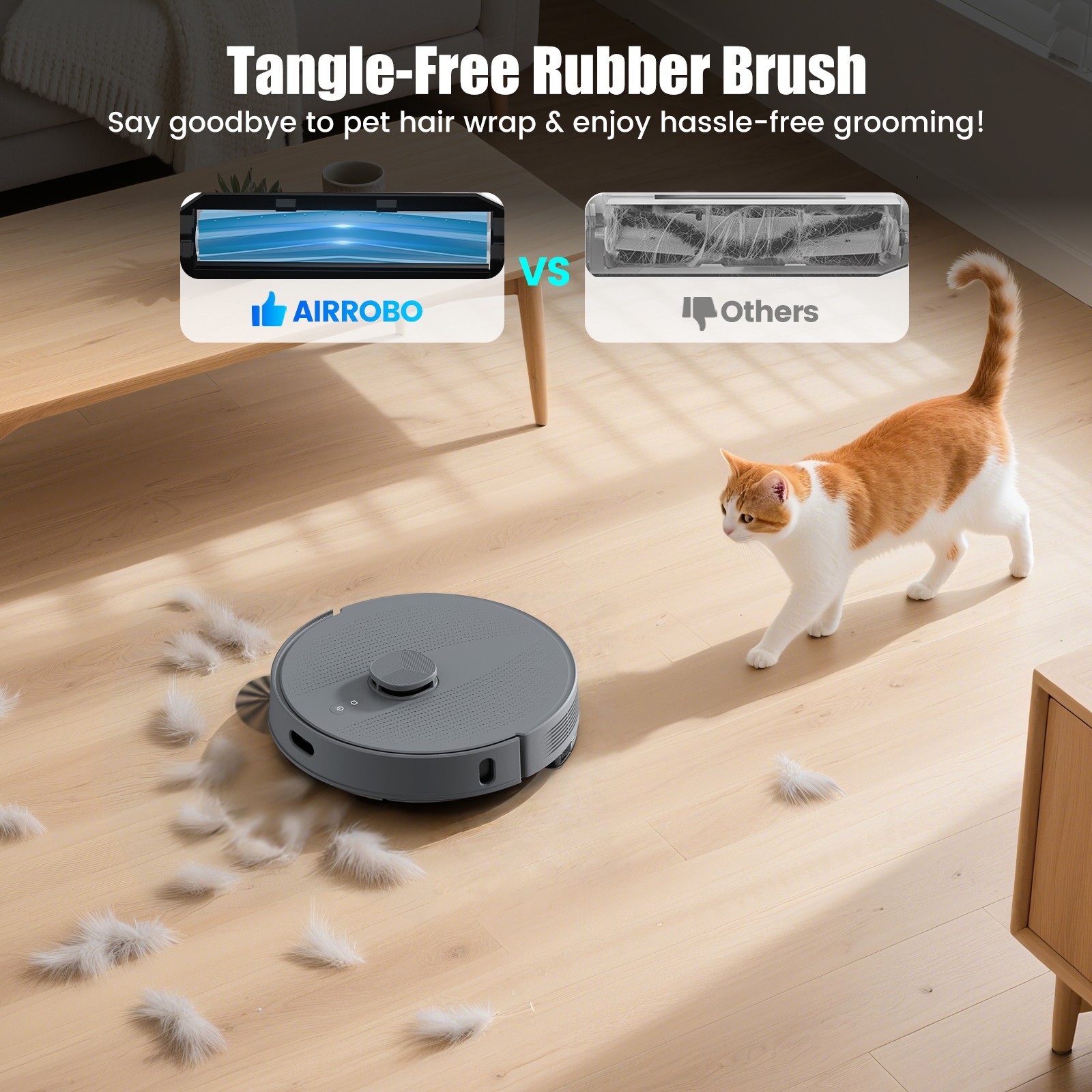 5500Pa AIRROBO T25+ Self-Emptying Robotic Robot Vacuum and Mop 240Min US