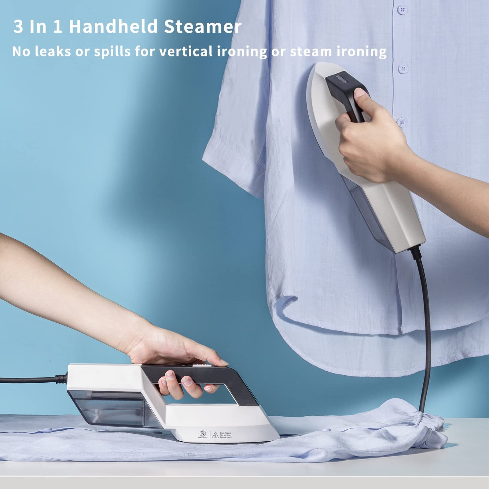 1300W Handheld Steamer Clothes 30 Second Fast Heat Up Portable Iron Travel