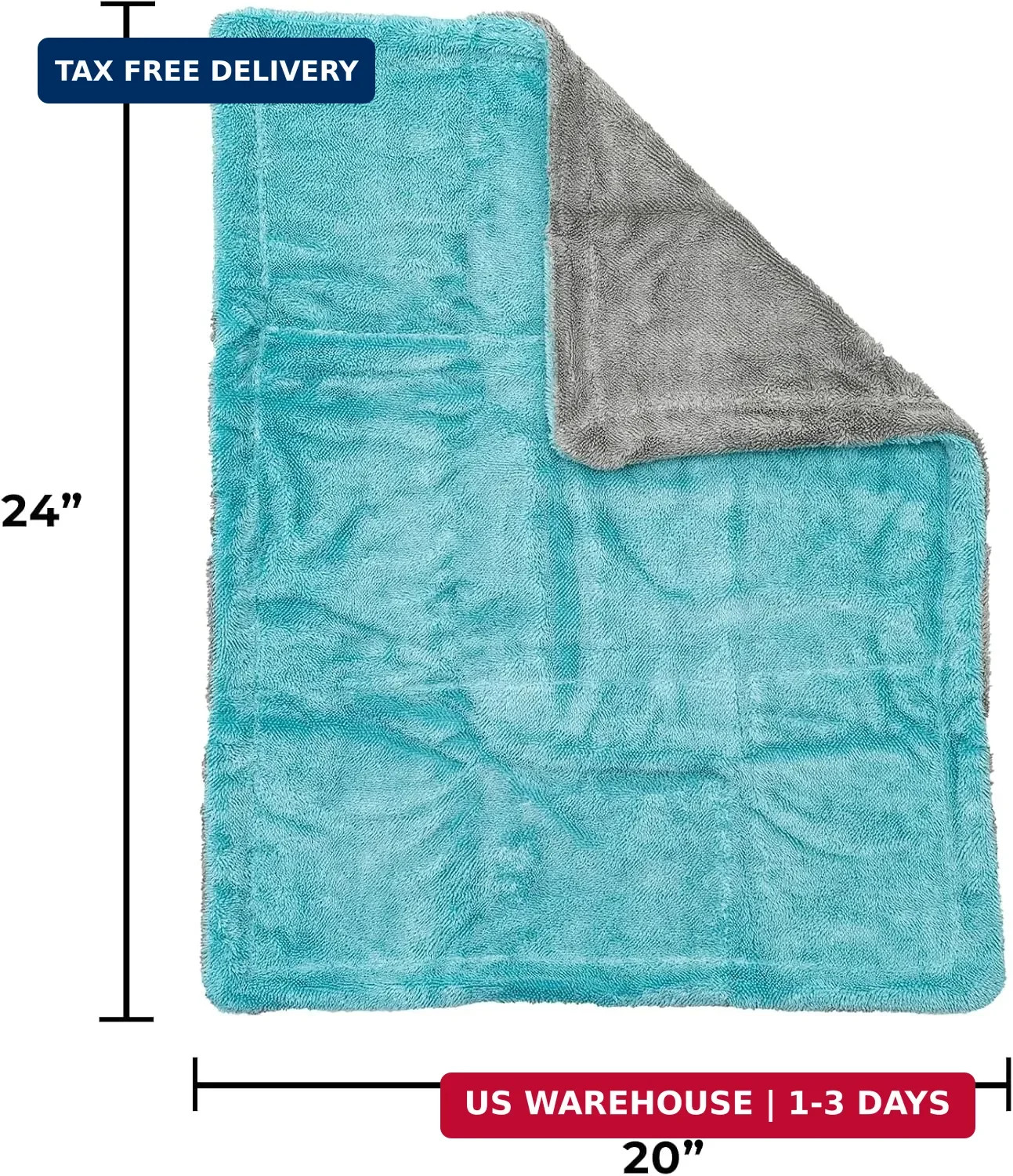 The Rag Company, The Liquid8r, Absorbent 70/30 Blend Microfiber Drying Towel for