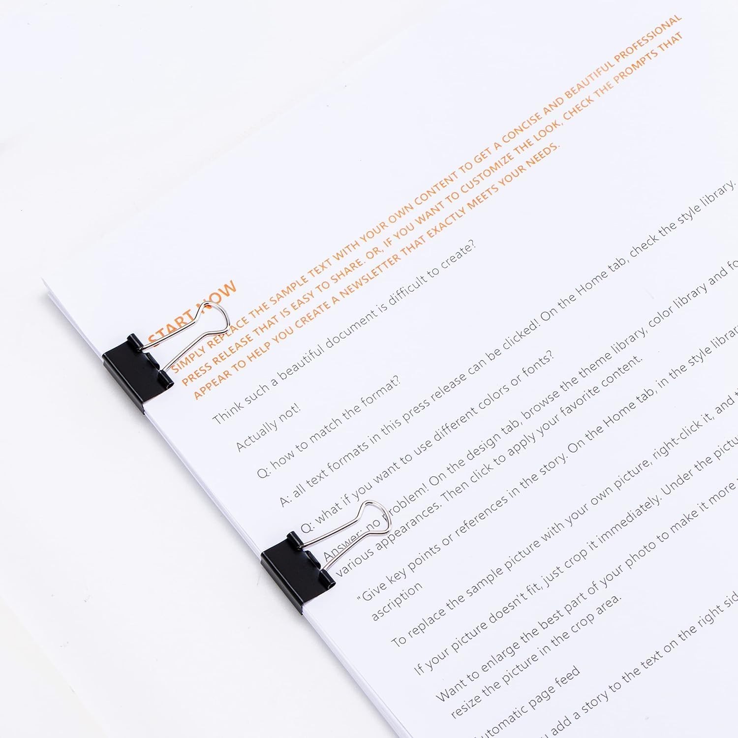Sturdy Binder Clips Office Supplies Small 0.75 in Document Organizing School