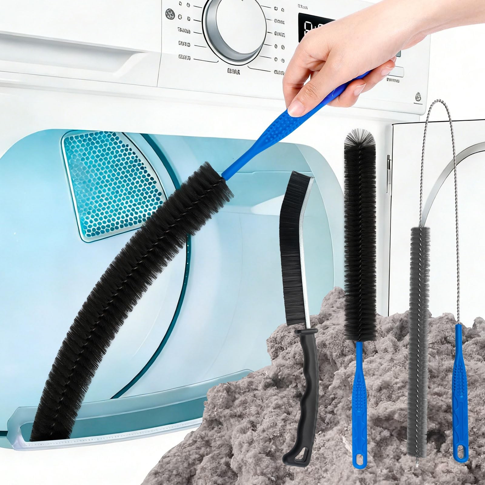 Dryer Cleaning Brush Vent Cleaner, Refrigerator Coil Cleaning Brush Clothes T…