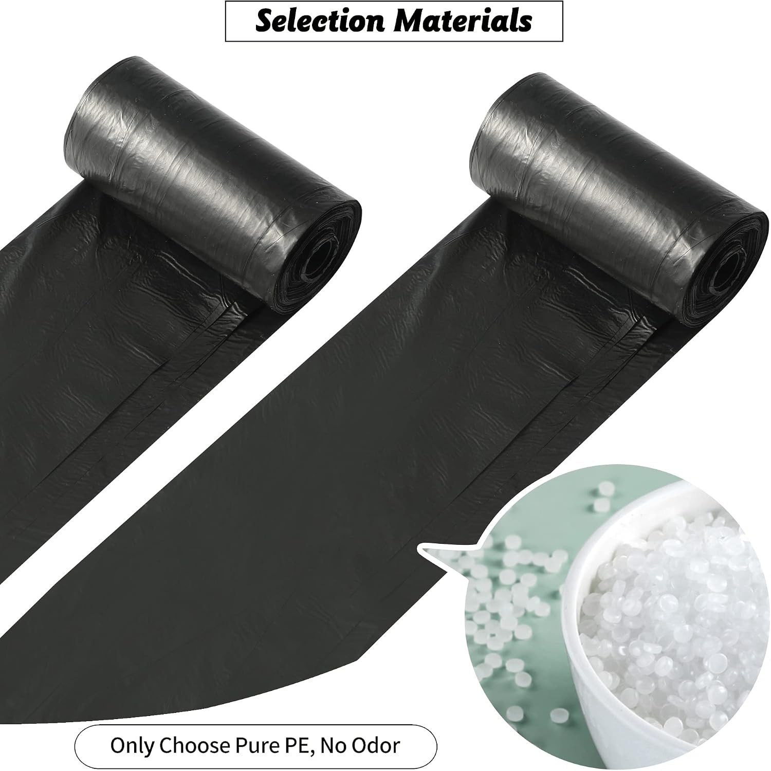 Mini Trash Bags 10 Rolls (200 Counts) – 0.5 Gallon/2 Liter Leak-Proof Bags for C