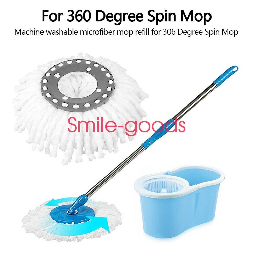 4pcs Replacement Microfiber Mop Head Refill For Spin Mop 360° Easy Cleaning Tool