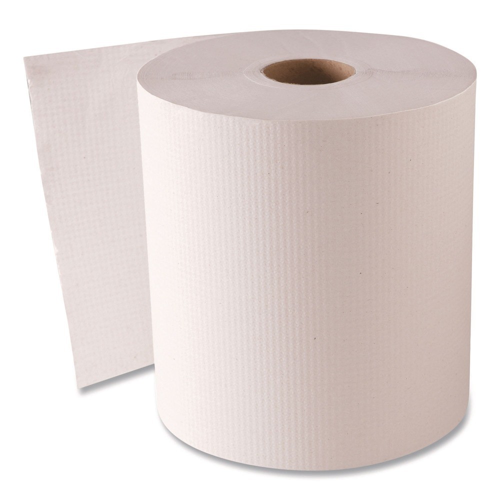 GEN 1820 8 in. x 800 ft. Hardwound Roll Towels – White (6 Rolls/Carton) New