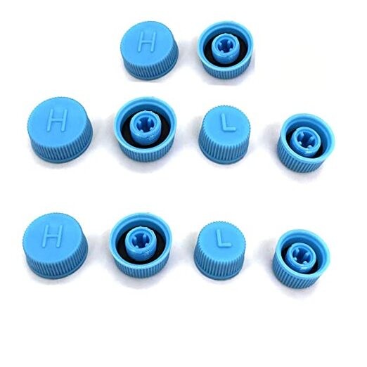 10 Pack R134A Valve Core Caps Replacement Car A/C Refrigerant Port Cap