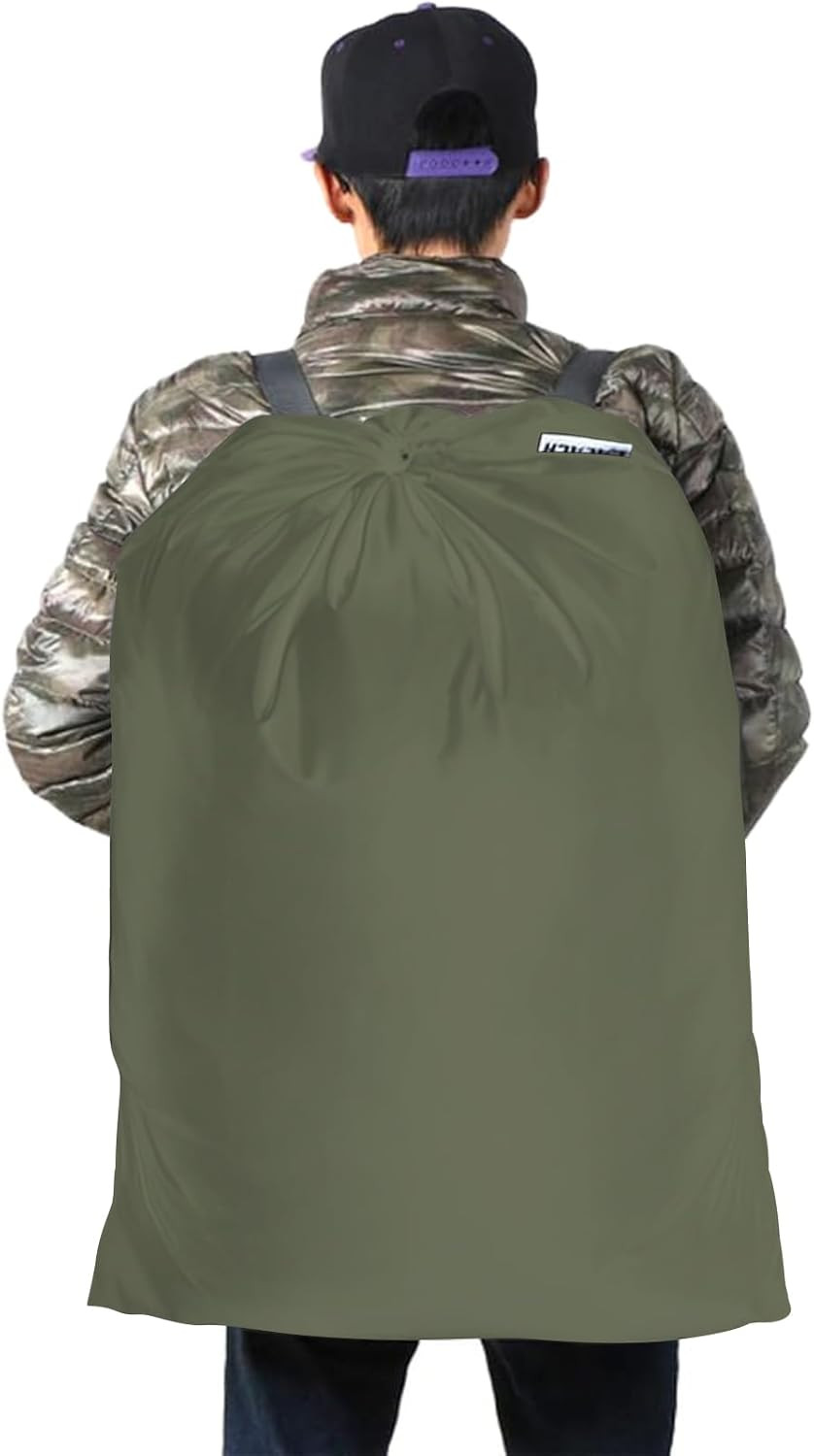 Laundry Bag Backpack, 27” X 34”Sturdy Laundry Bag with Shoulder Straps Drawstrin