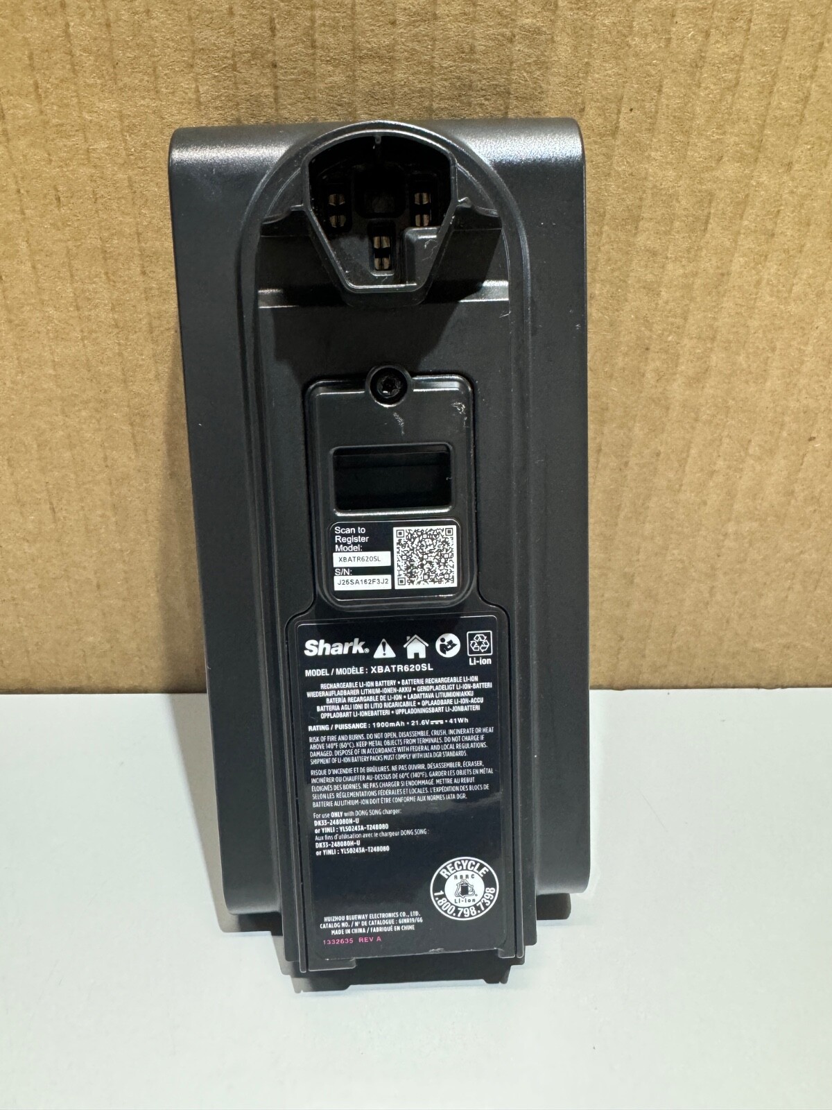 SHARK [XBATR620SL] LITHIUM-ION BATTERY – UZ565H IZ531H IZ540H IZ562H IZ662H