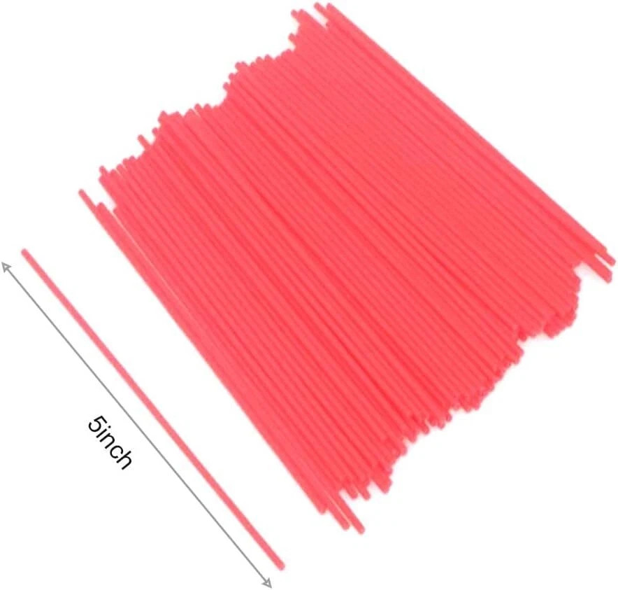50 Pack 5Inch Red Plastic Spray Can Straws Replacement Aerosol Can Extension Tip