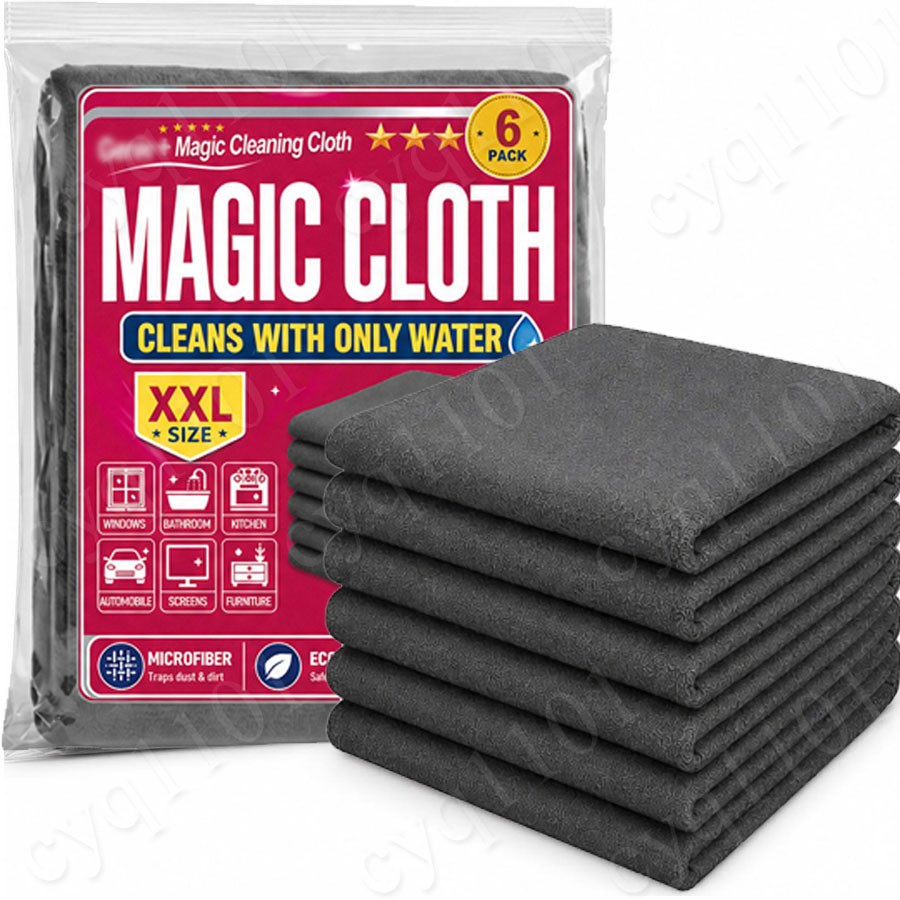 6 Pack Genie Magic Cleaning Cloth Microfiber Cleaning Cloth Reusable ~2026 NEW