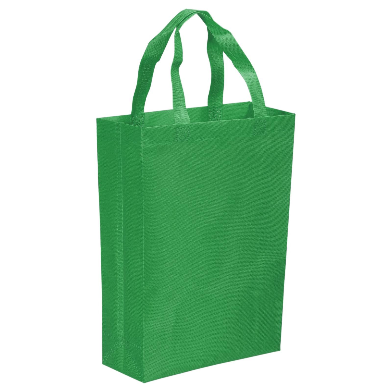 36x25cm Reusable Gift Bag, 10Pcs Vertical Style Non-Woven, Dark Green