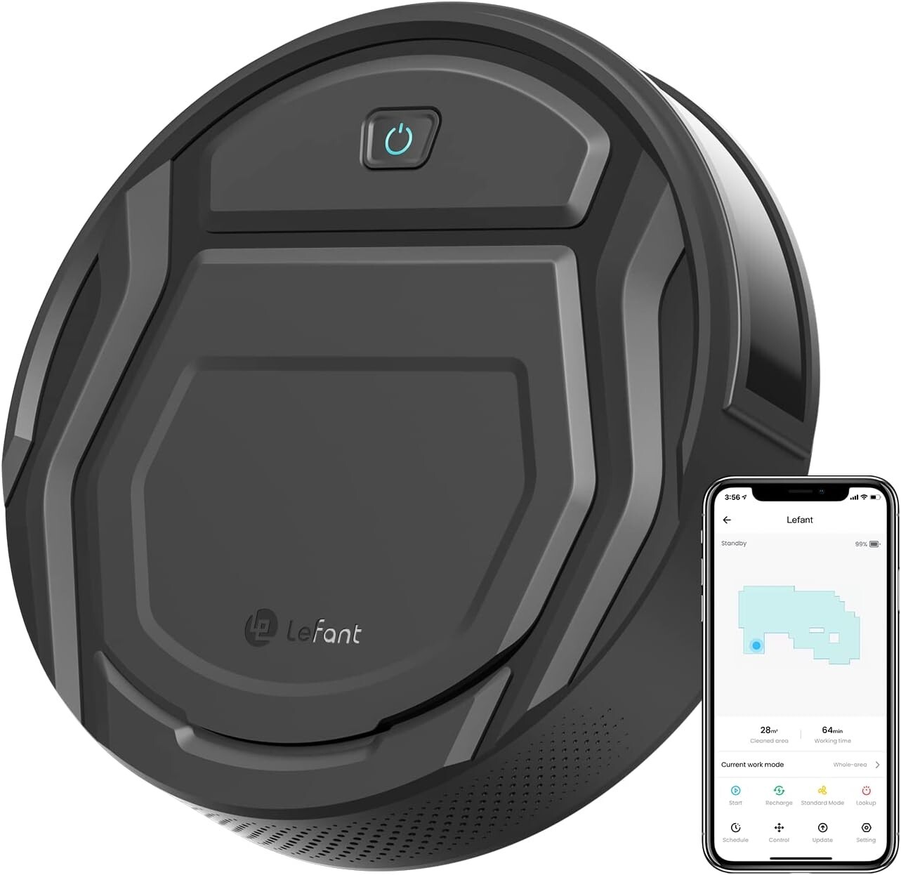 Lefant M210 Pro Robot Vacuum Cleaner Wi-Fi/App/Voice Control Self-Charging