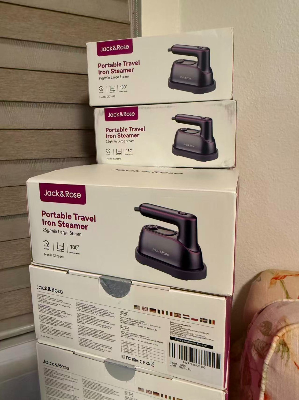Jack & Rose Portable Travel Steamer , Ideal for Travel! Open Box