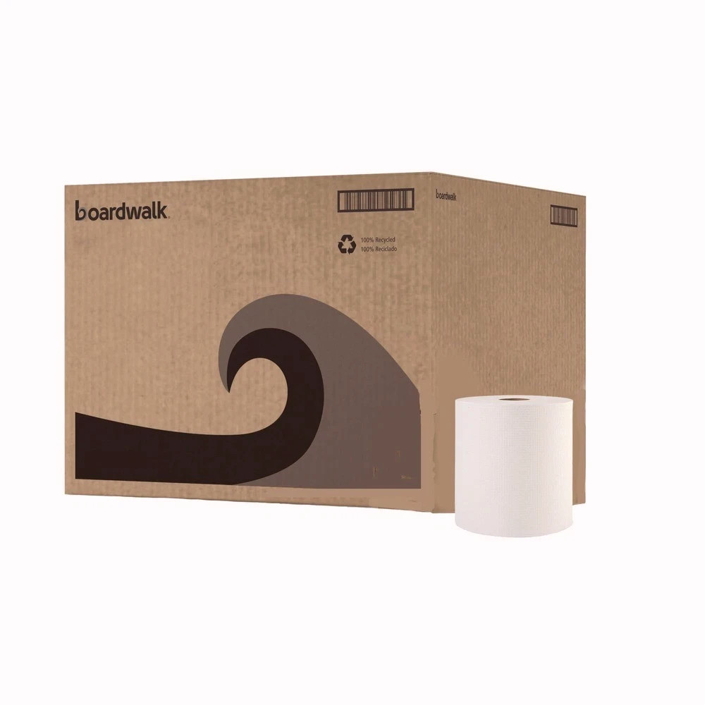 Boardwalk 6254B 8″ x 800′ 1-Ply Hardwound Paper Towels – White (6/Carton) New