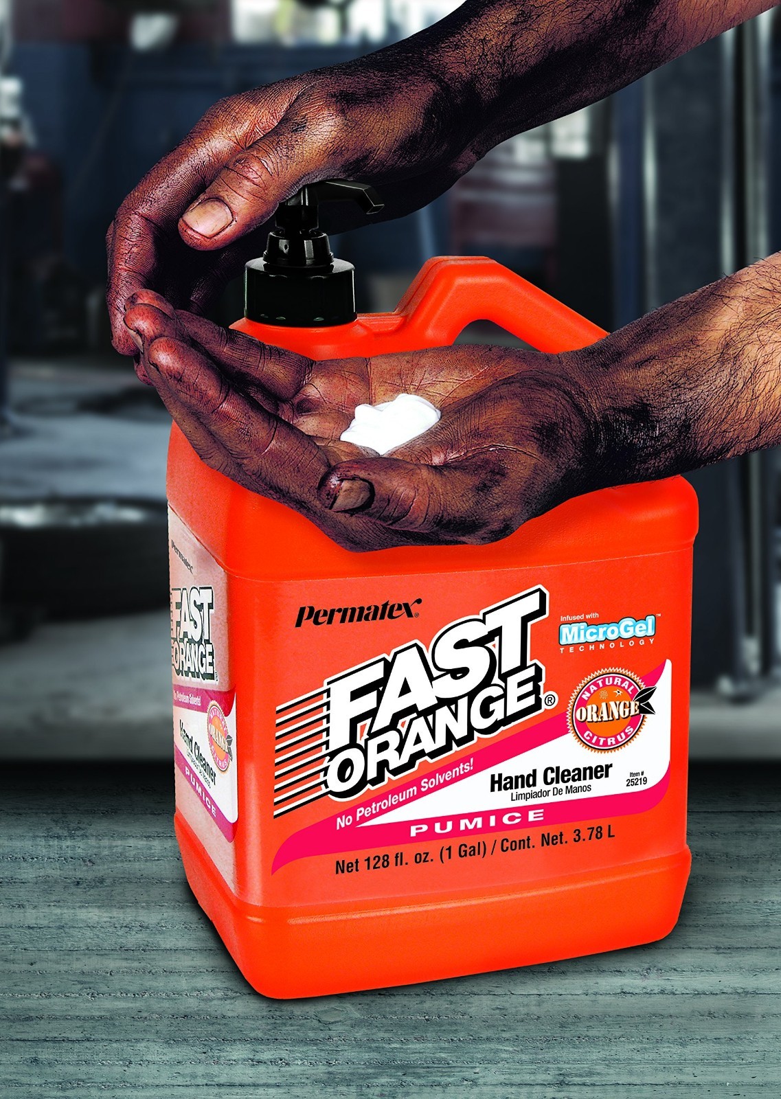 Fast Orange Pumice Hand Cleaner 1 Gal. Orange Scented Natural Citrus Scent 4PACK