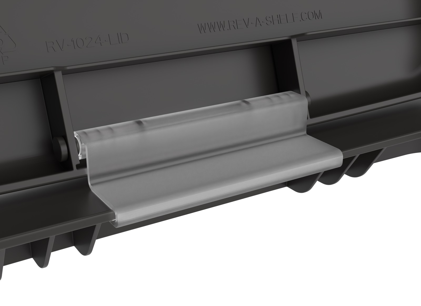 Rev-A-Shelf 27 qt. Trash Can Replacement Lid, Orion Gray, RV-1024-LID-13-1