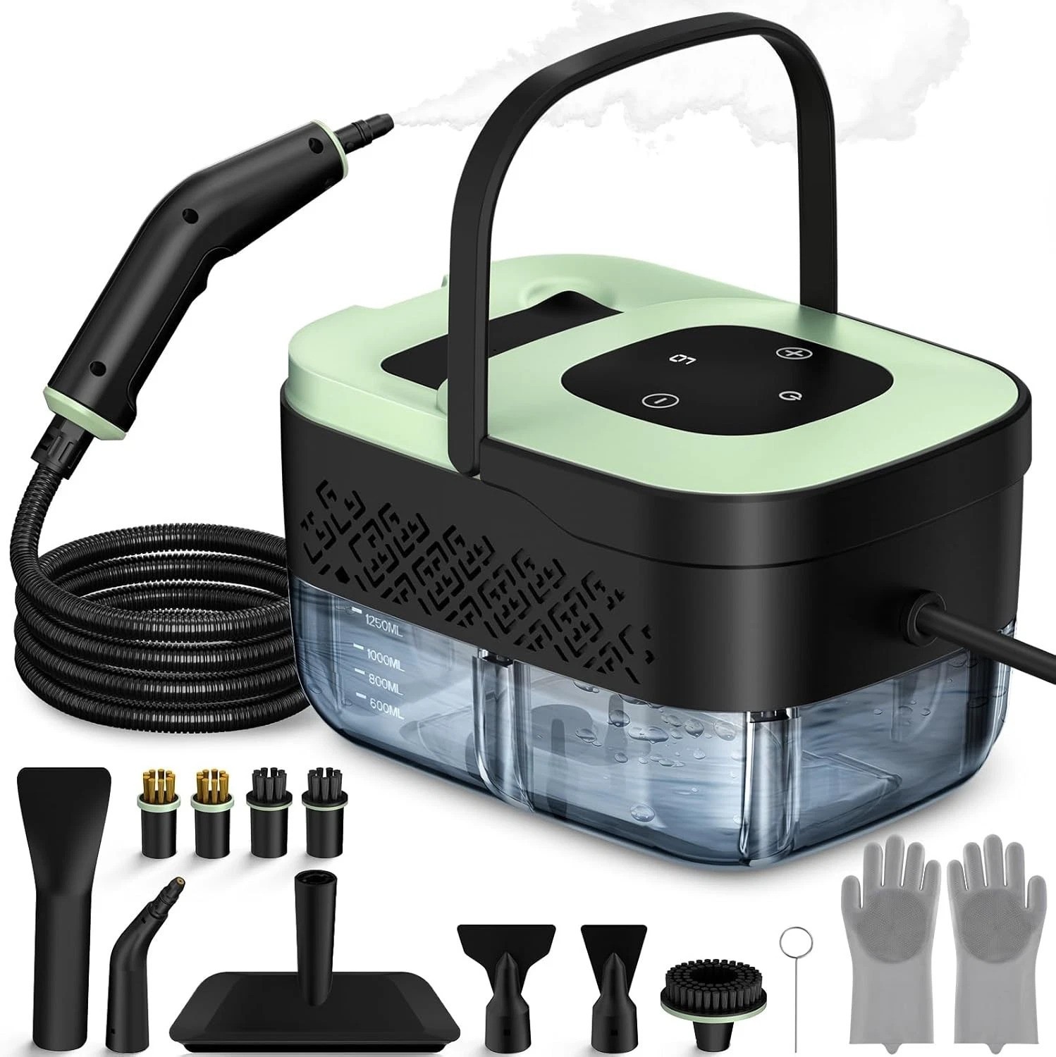 Versatile 1500W Portable Steam Cleaner for Home & Car Detailing – Eco-Friendly