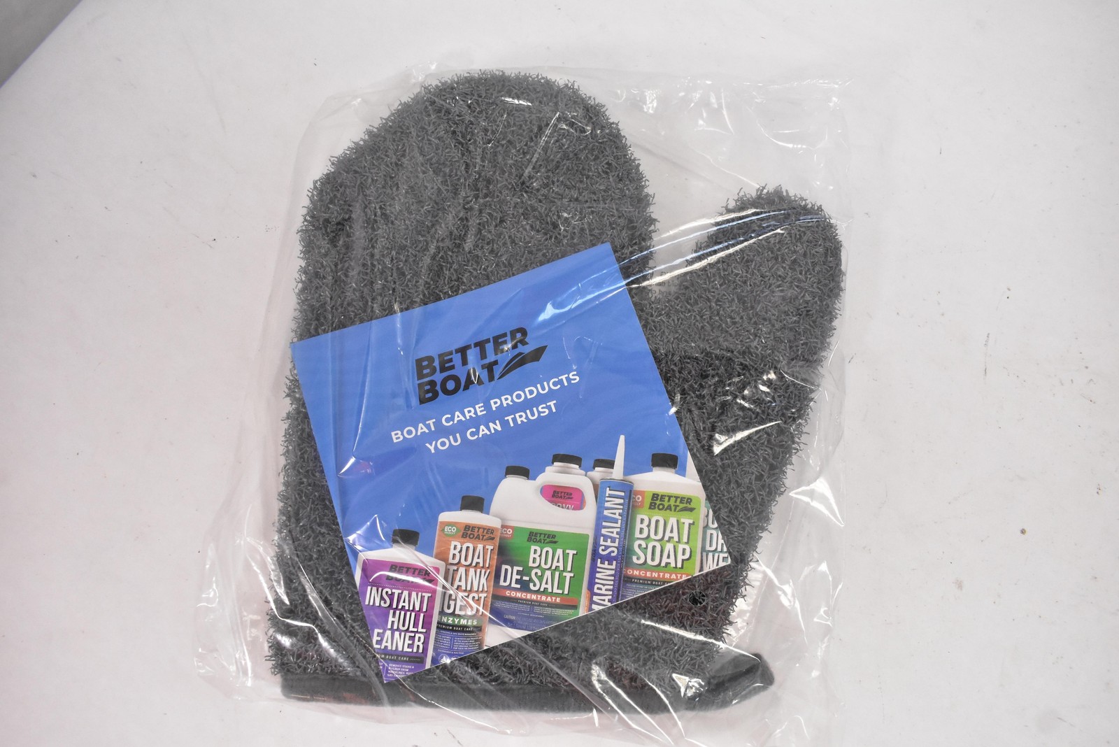 Better Boat Boat Scrub Glove One Size Gray Cleaning Gloves Scrubbing Outdoor