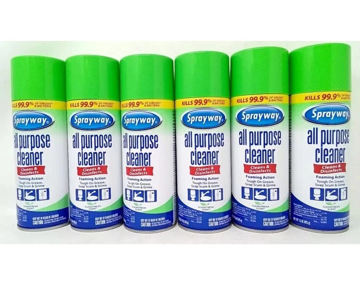 Sprayway All Purpose Cleaner Foaming Action 15 oz , 6 Pack