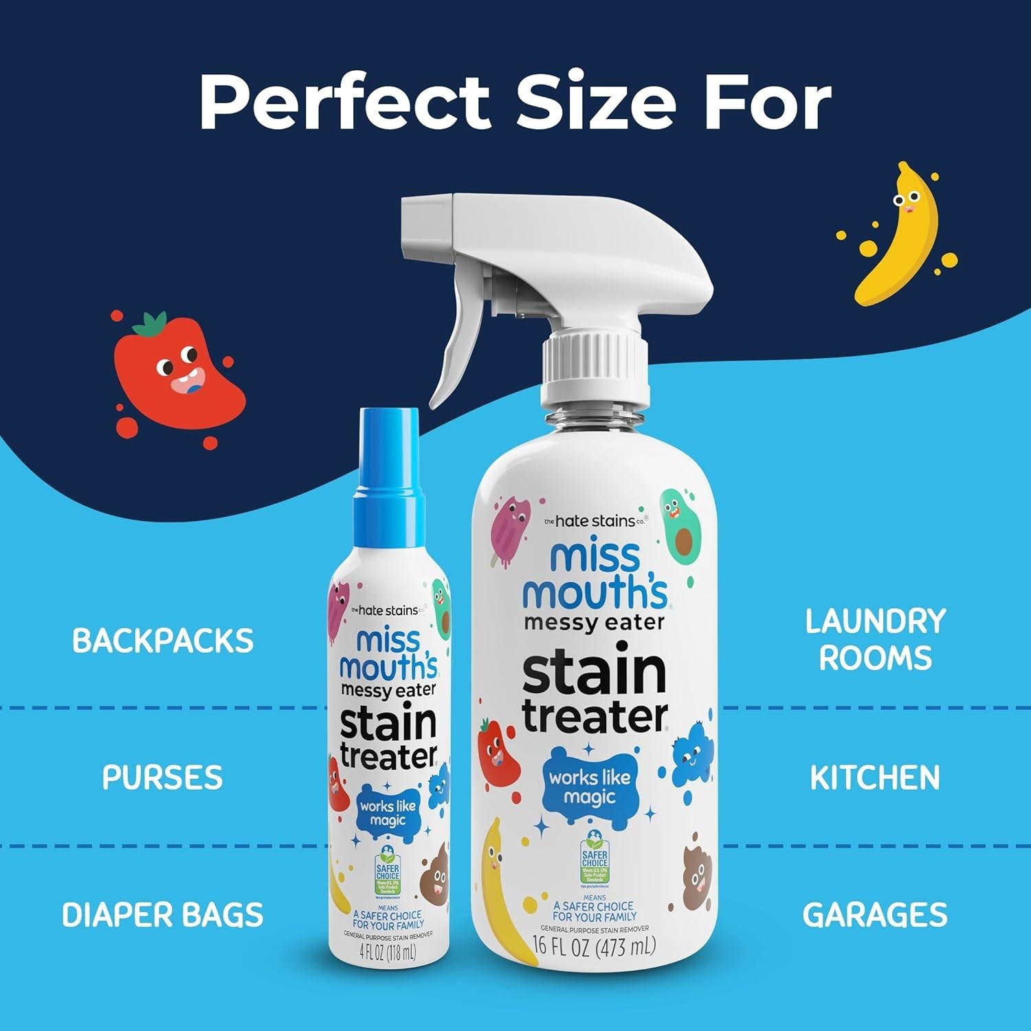 Messy Eater Stain Treater Spray – 16oz Laundry Stain Remover