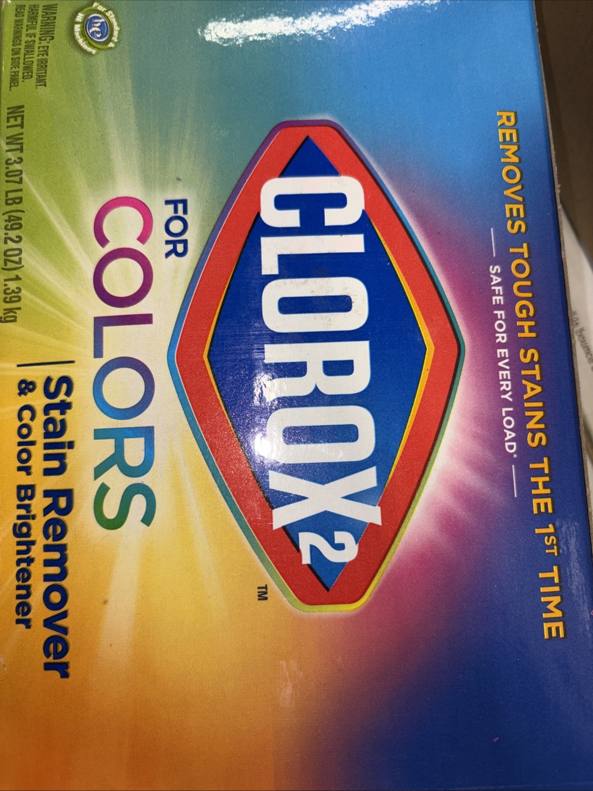 Clorox 2 Laundry Stain Remover and Color Booster Powder 49.2 Oz Box New