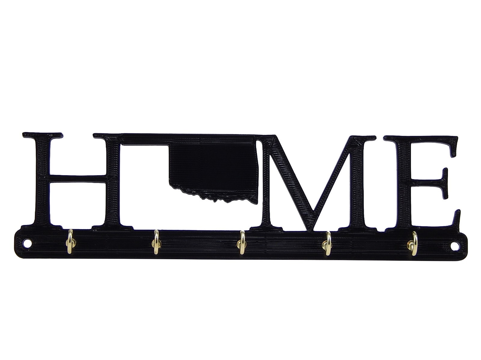 Oklahoma Home State Shape Key Holder Hanger Rack Housewarming Wall Decor Gift