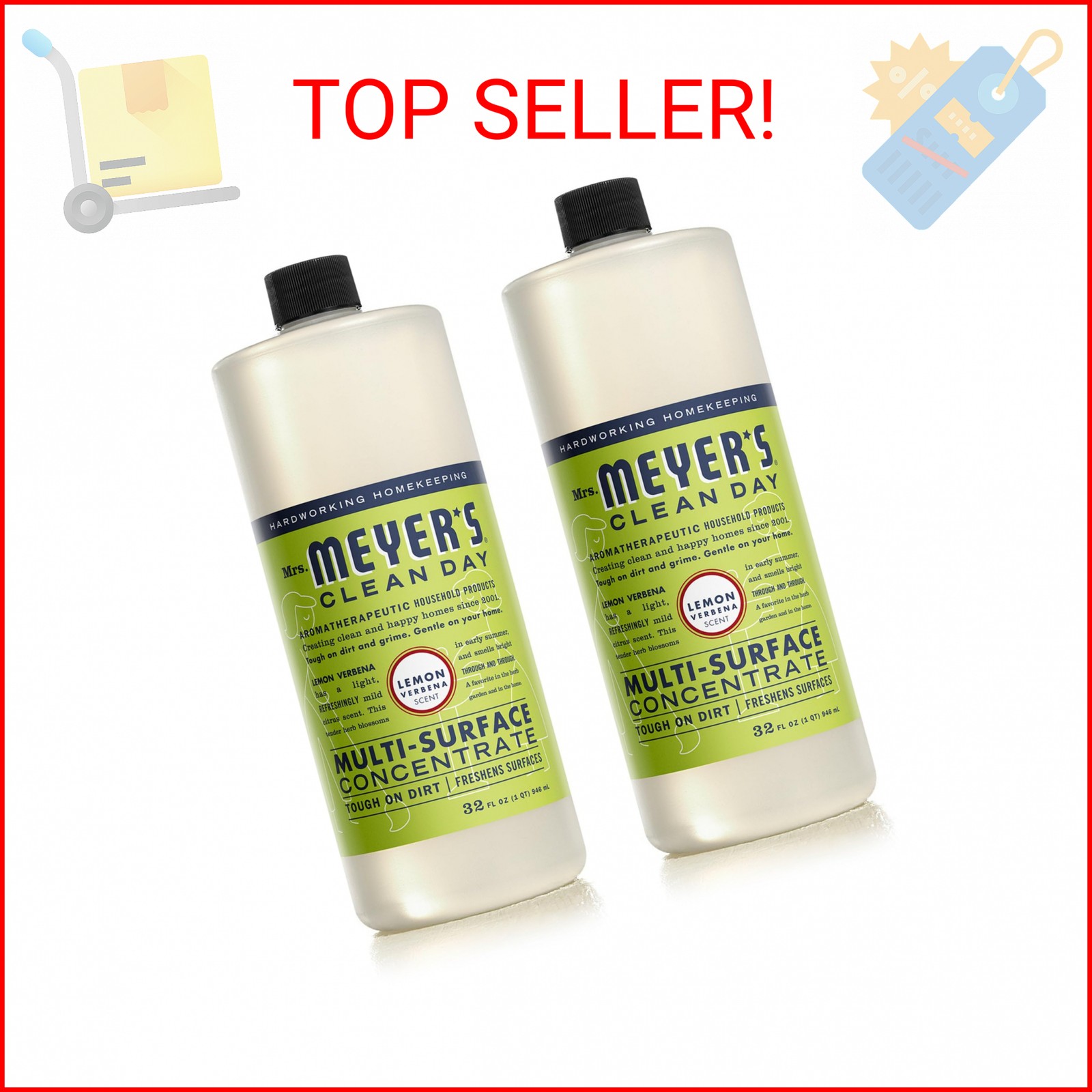 MRS. MEYER’S CLEAN DAY Multi-Surface Cleaner Concentrate, Use to Clean Floors, T