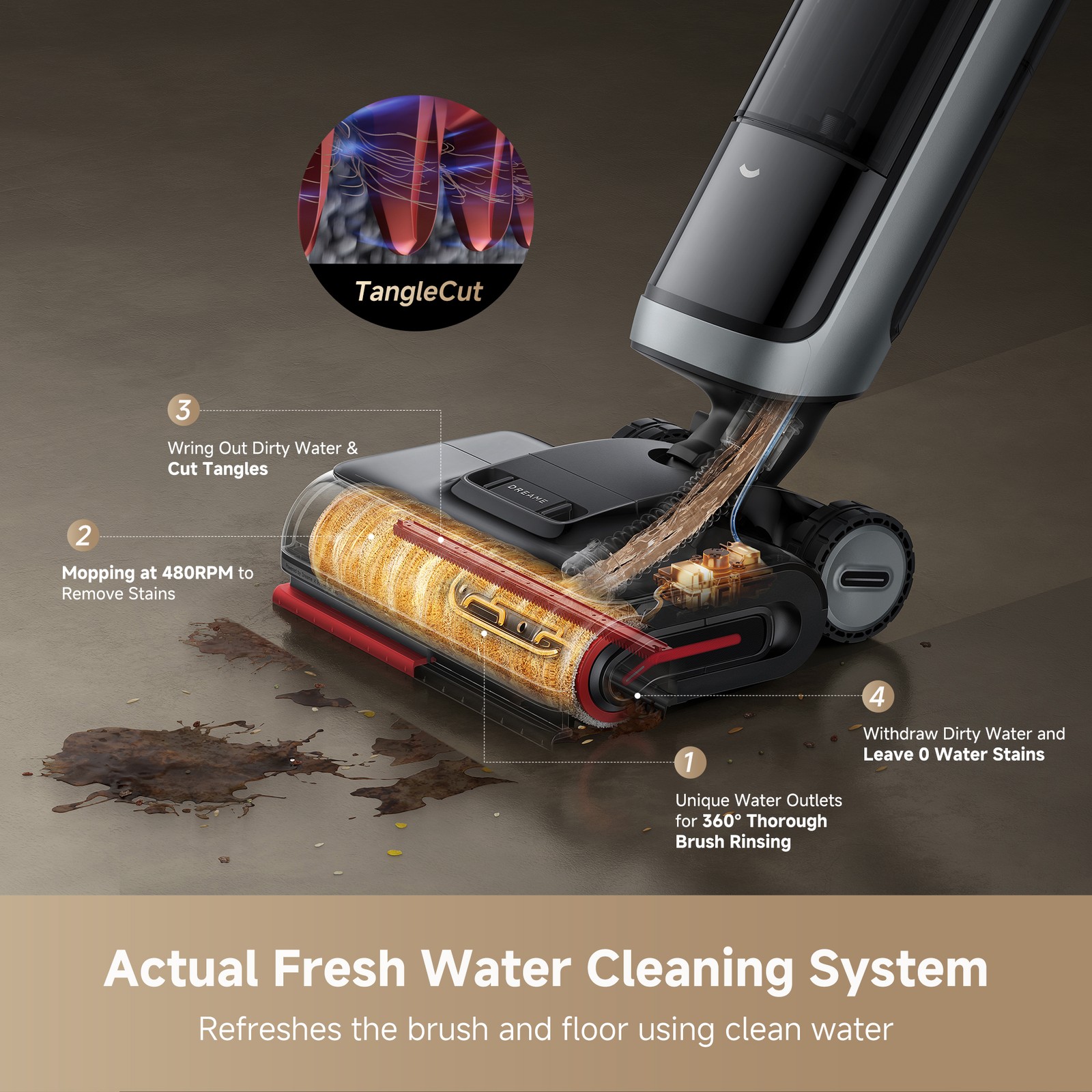 DREAME H15 Pro Heat Wet Dry Vacuum 194°F Hot Air Dry 22KPa｜Certified Refurbished
