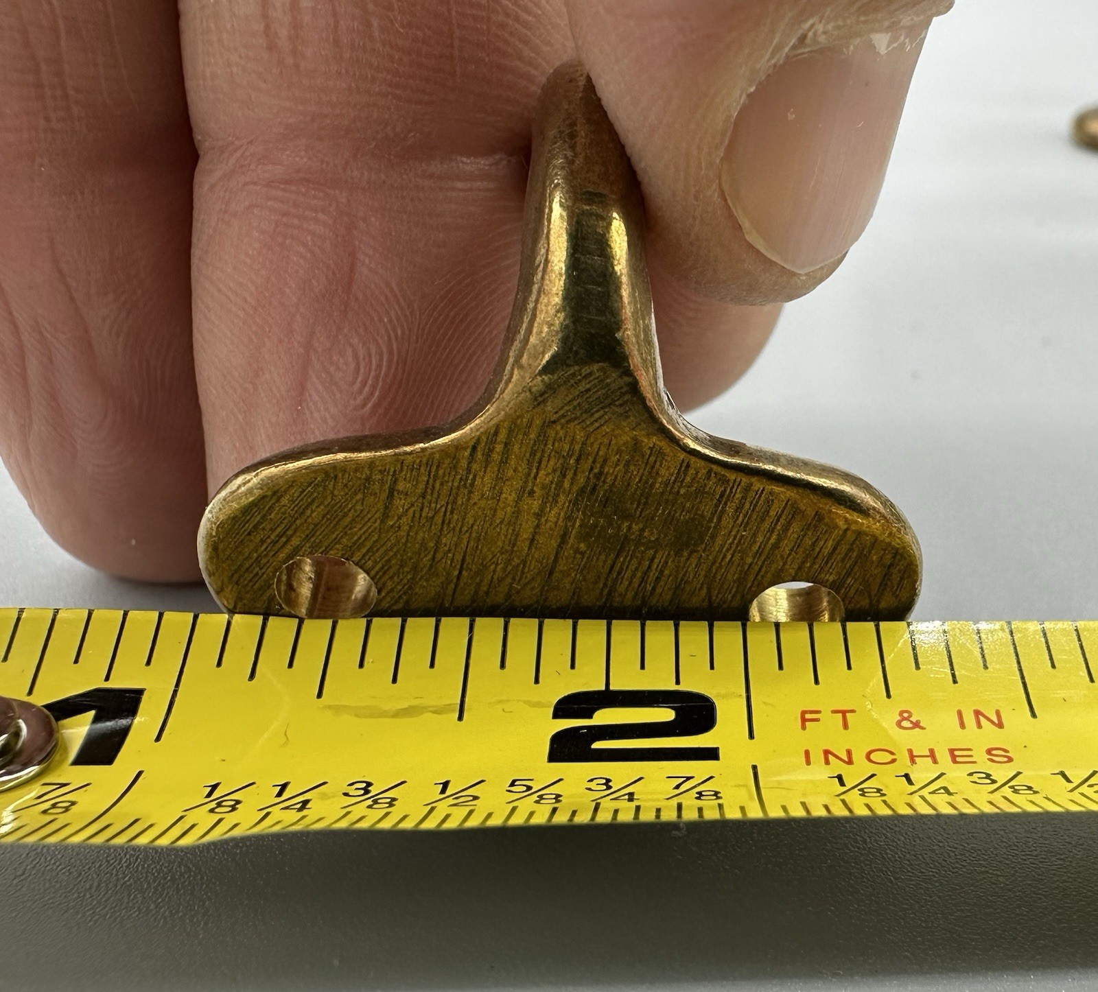 Antique Double Coat Hat Hooks Solid Brass Naval Military Decommissioned Ship