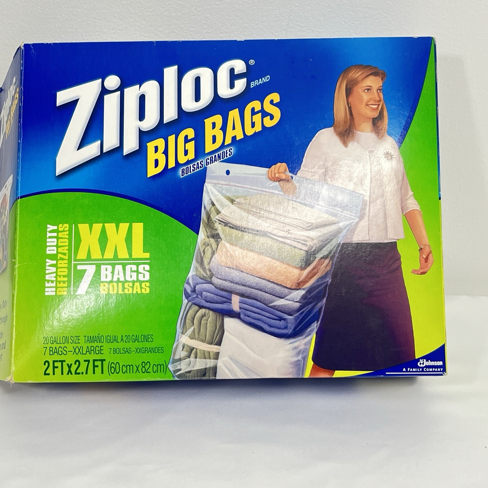 Ziploc Big Bags XXL 5 Heavy Duty Bags 2ft x 2.7ft Storage Discontinued READ