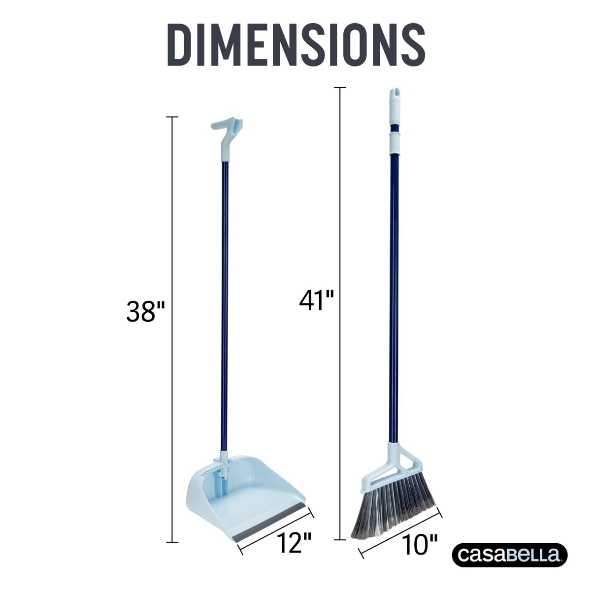 Upright Sweep 41″ Broom Set: Multipurpose, Multi-Surface Floor Cleaning Tool