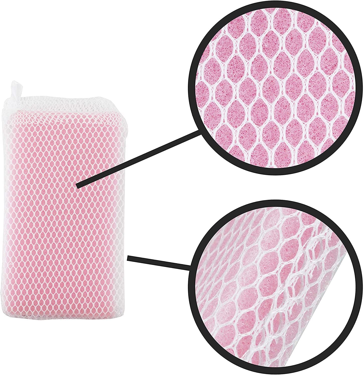 Multi-Purpose Mesh Net Kitchen Cleaning Dishwash Sponge Assorted Color (6 Pack)